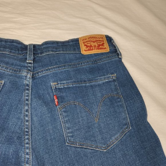 LEVI'S Mid Rise Skinny Floral Embroidered Jeans Size W31 L32 79% Cotton 19% Poly - Picture 13 of 16